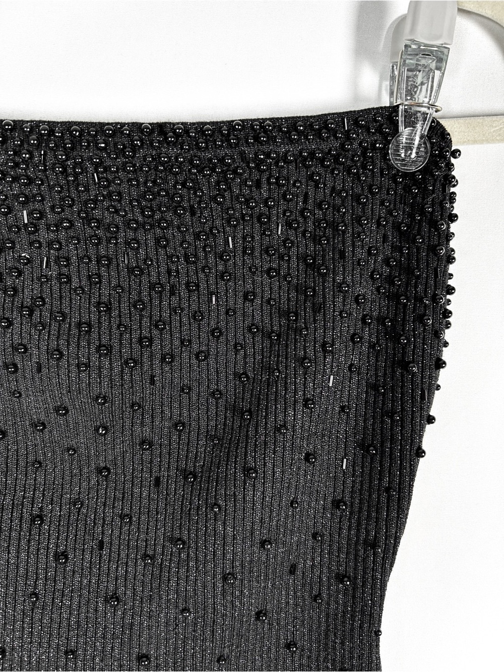 NWT Vintage Caché Gold Label Beaded Knit Strapless Tube Top Metallic - Deadstock - Picture 2 of 8